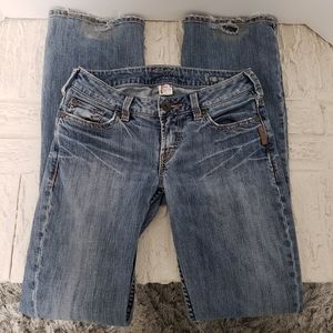 Silver Jeans Distressed Toni Bootcut 26